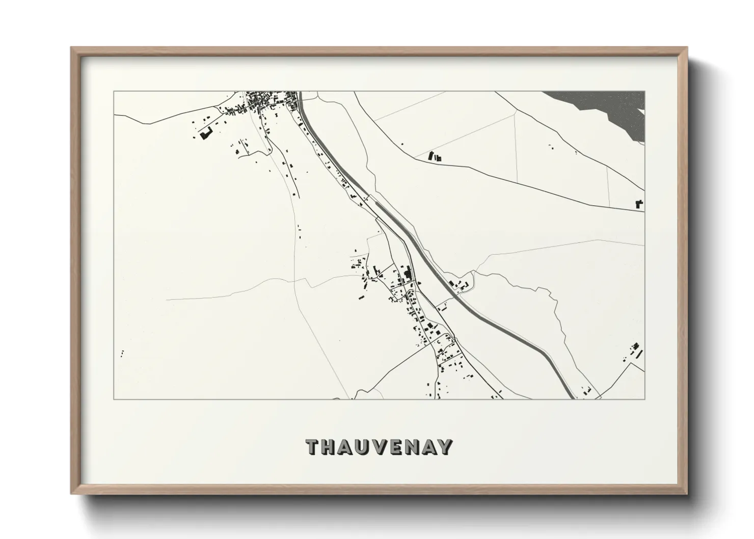 Une affiche de carte sur Thauvenay
