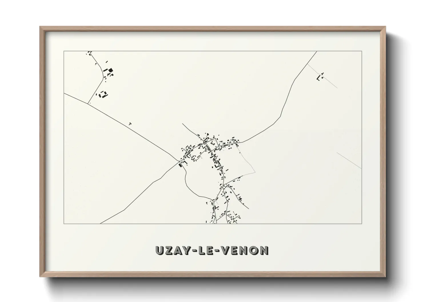 Une affiche de carte sur Uzay-le-Venon