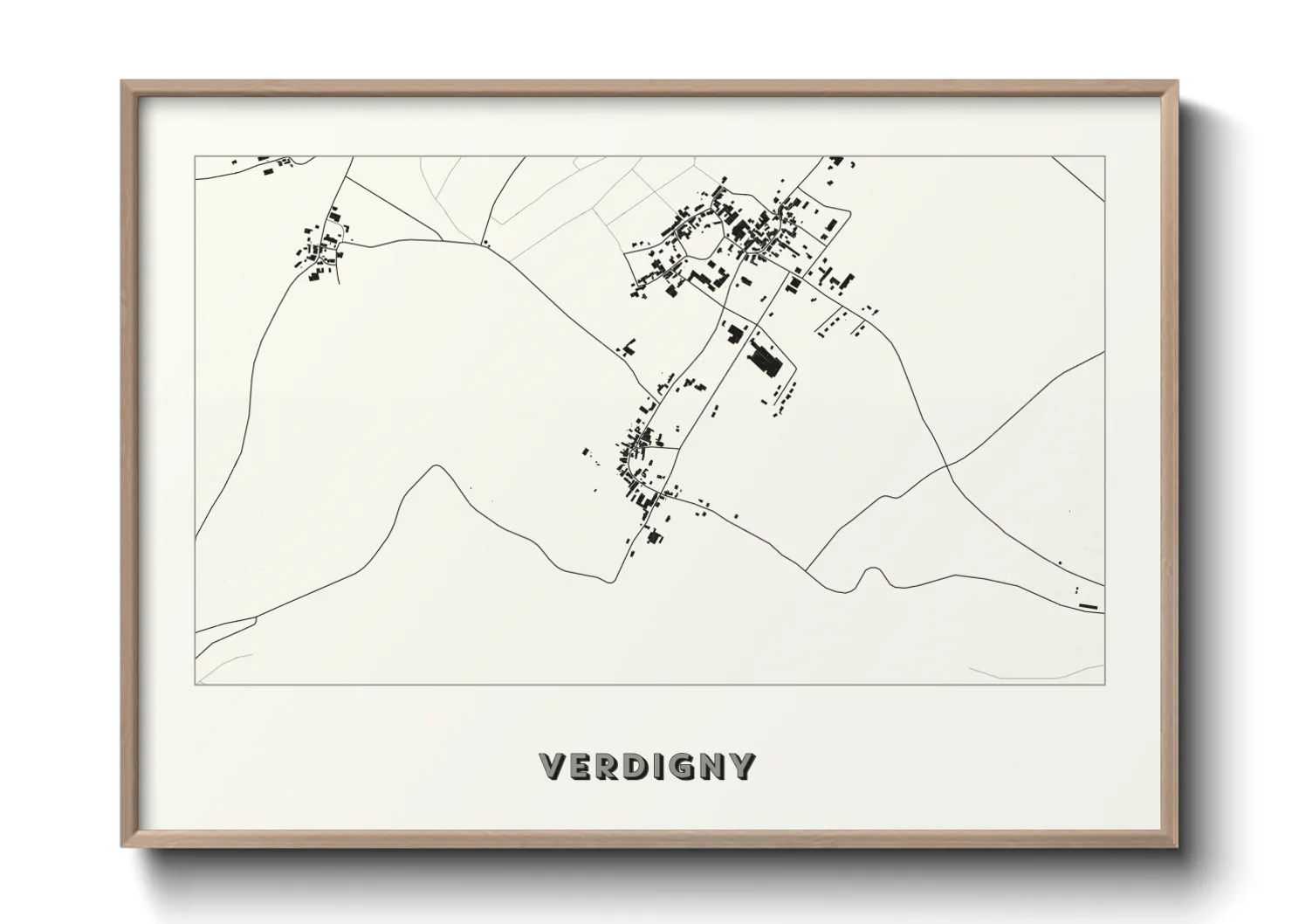 Une affiche de carte sur Verdigny