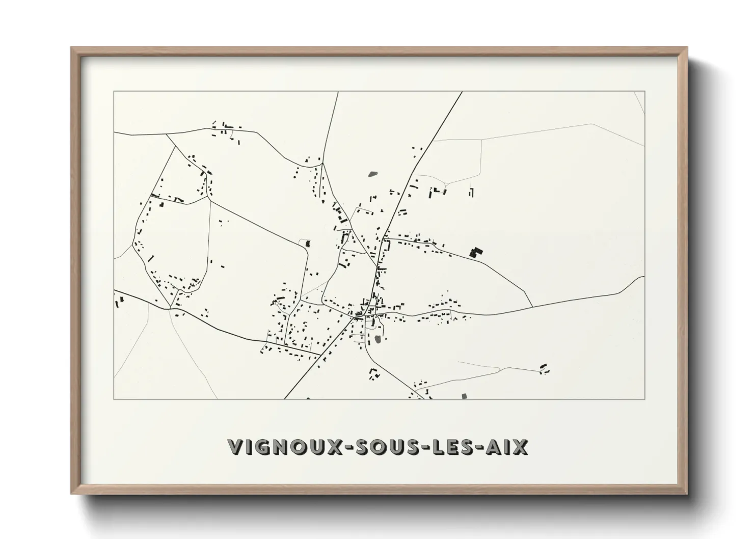 Une affiche de carte sur Vignoux-sous-les-Aix