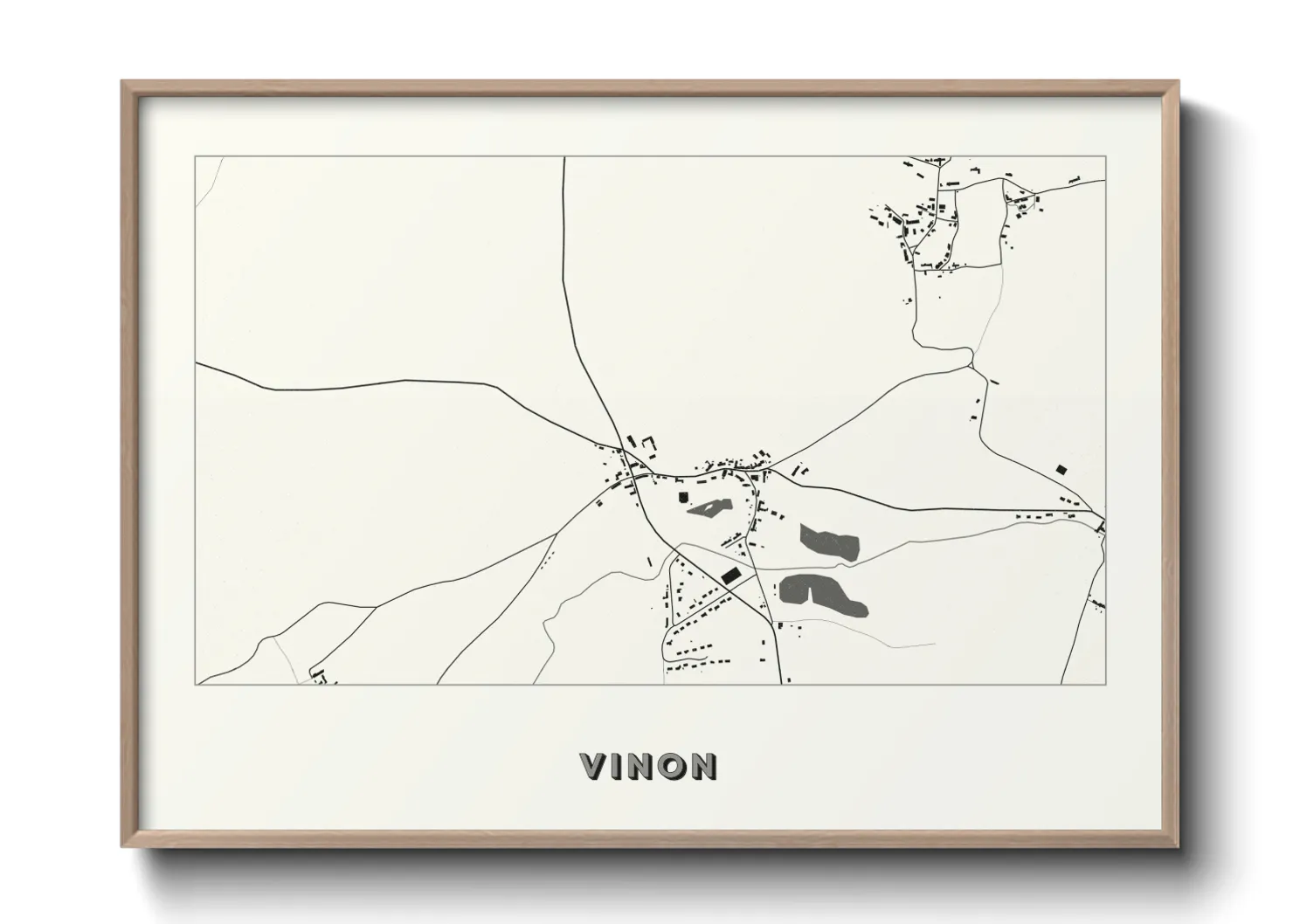 Une affiche de carte sur Vinon