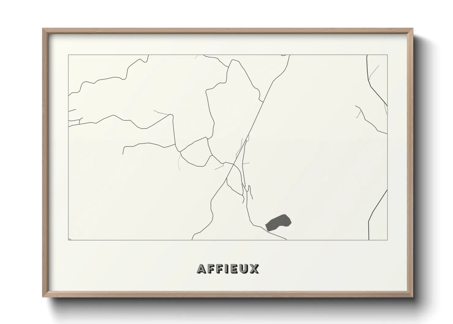 Une affiche de carte sur Affieux
