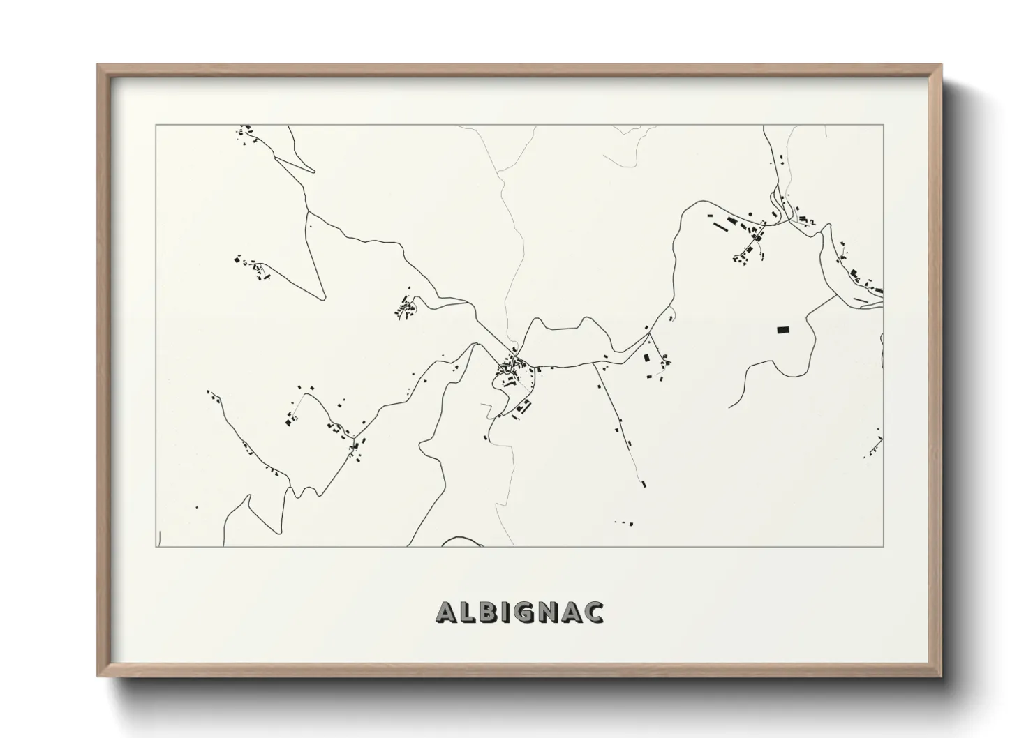 Une affiche de carte sur Albignac