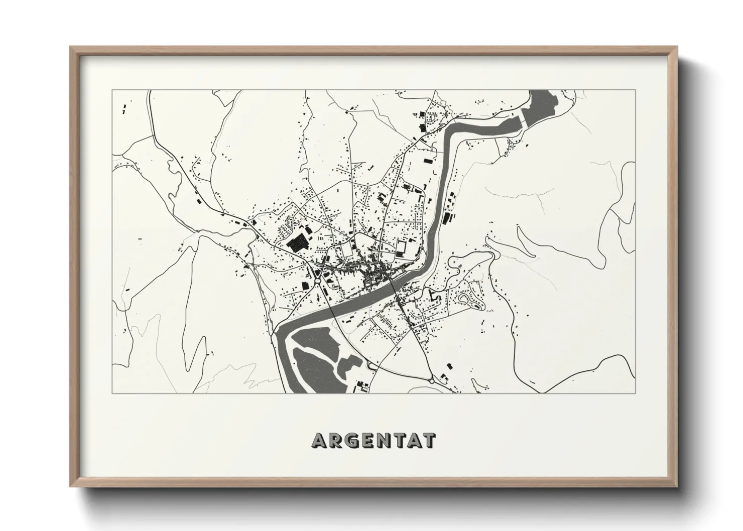 Une affiche de carte sur Argentat