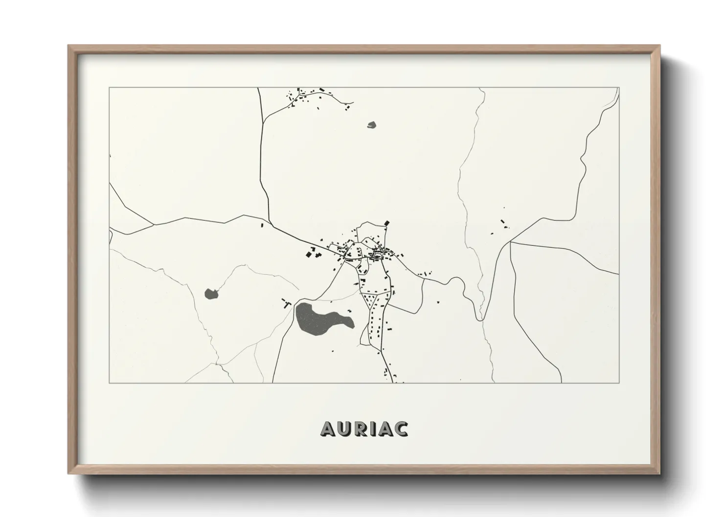 Une affiche de carte sur Auriac