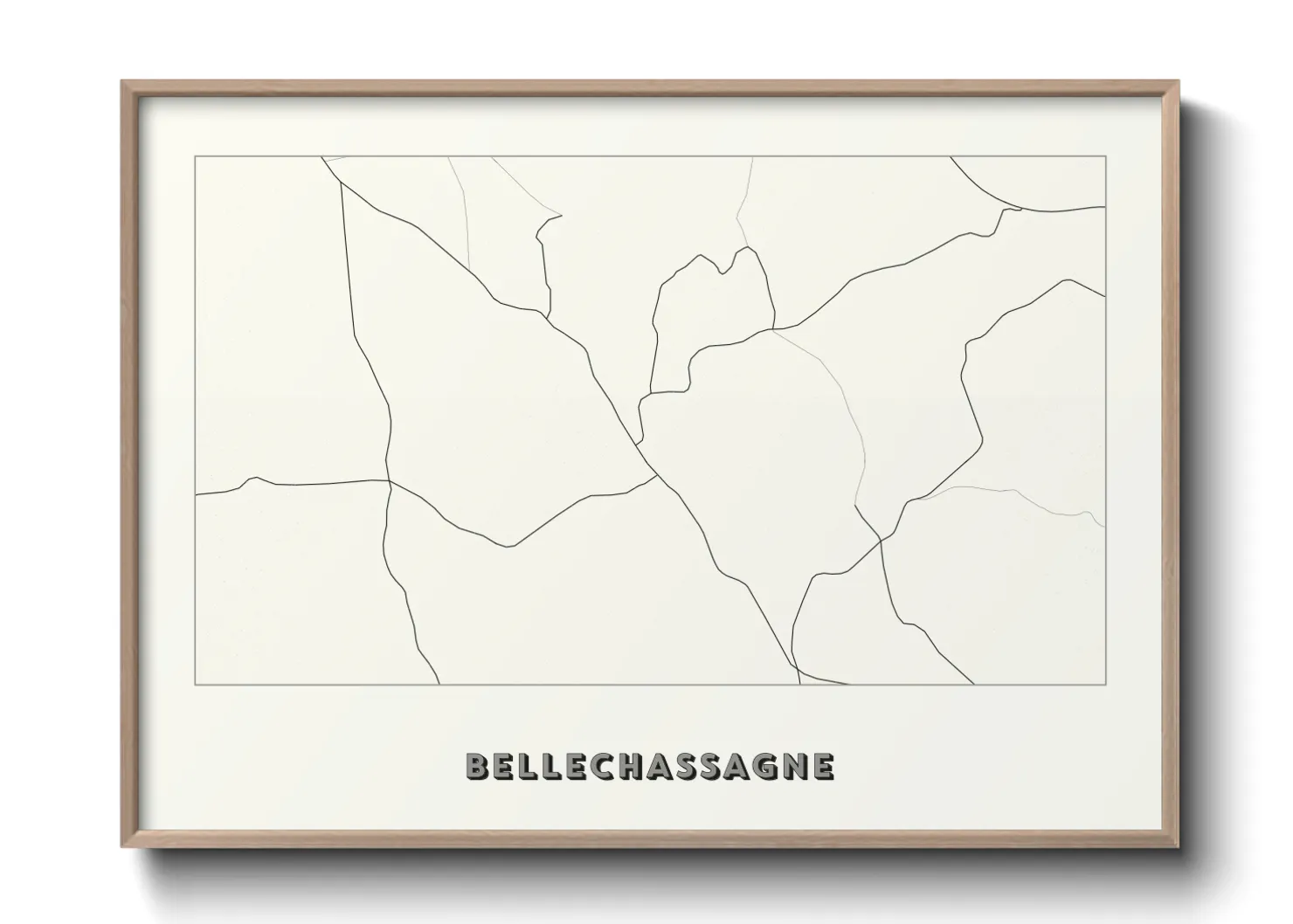 Une affiche de carte sur Bellechassagne