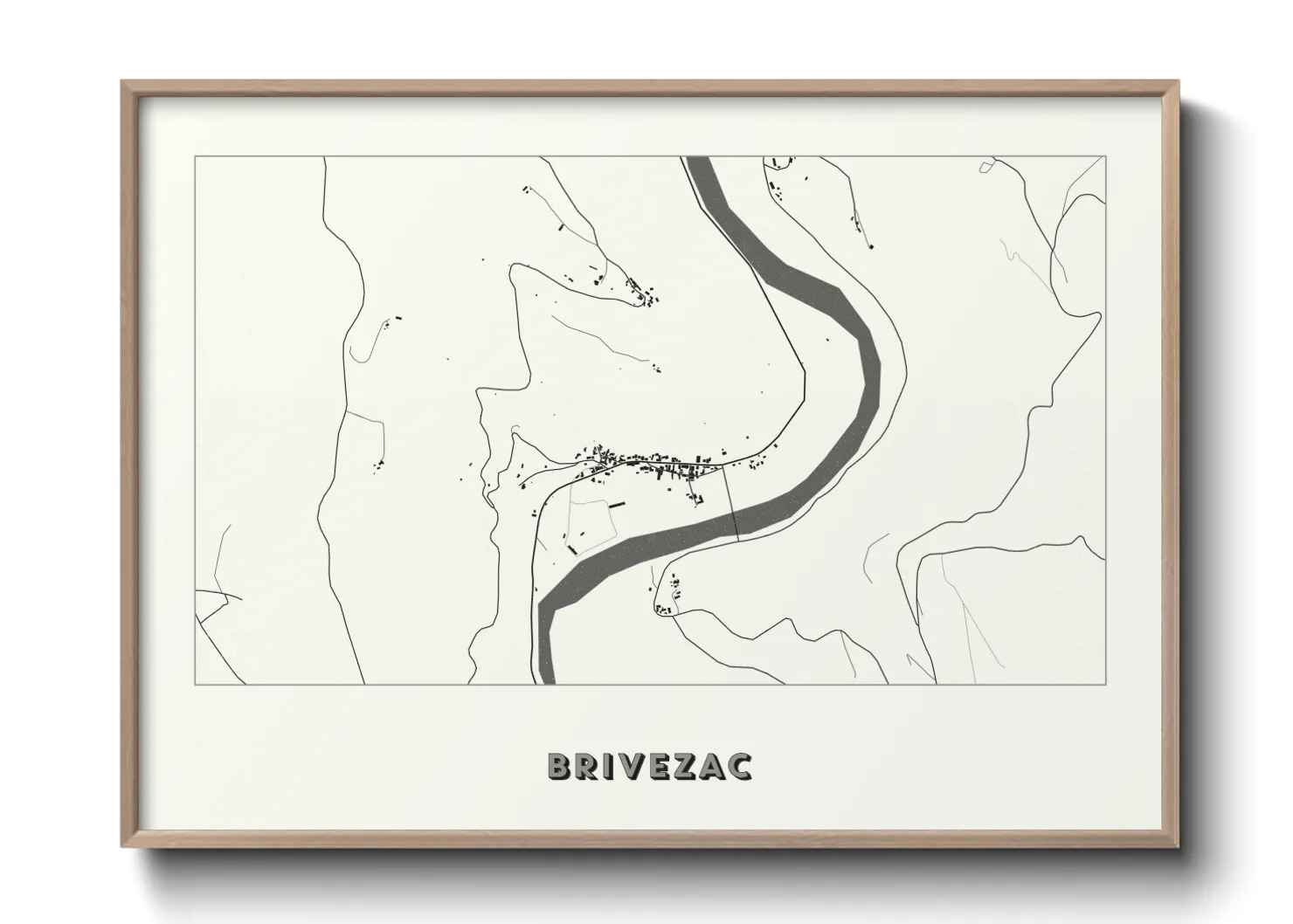 Une affiche de carte sur Brivezac