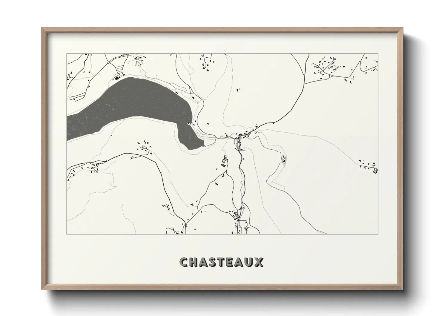 Une affiche de carte sur Chasteaux