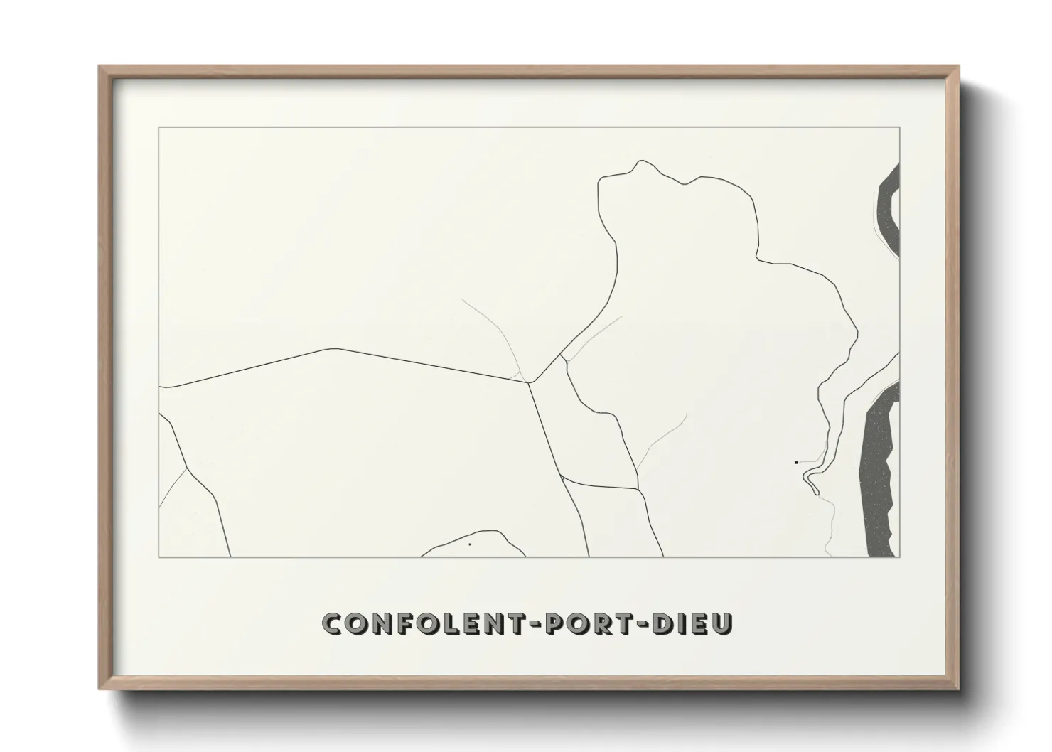 Une affiche de carte sur Confolent-Port-Dieu