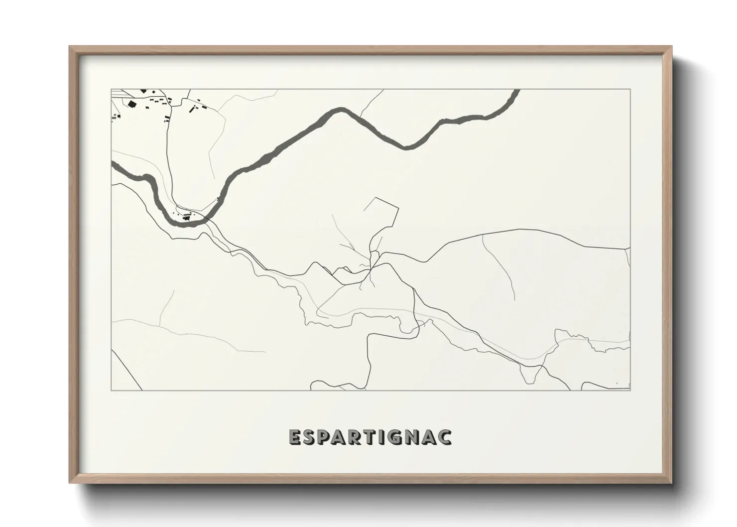 Une affiche de carte sur Espartignac