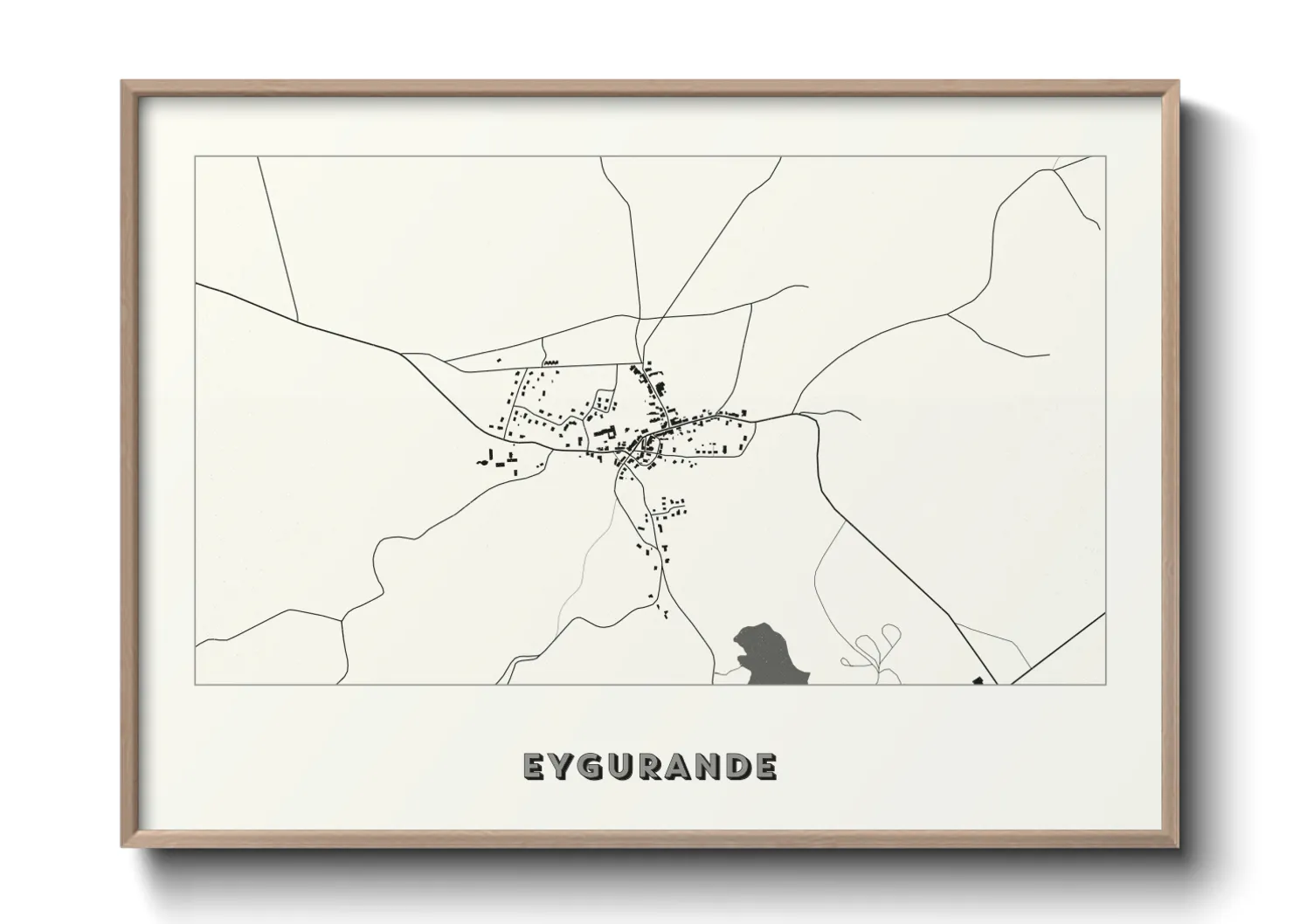 Une affiche de carte sur Eygurande