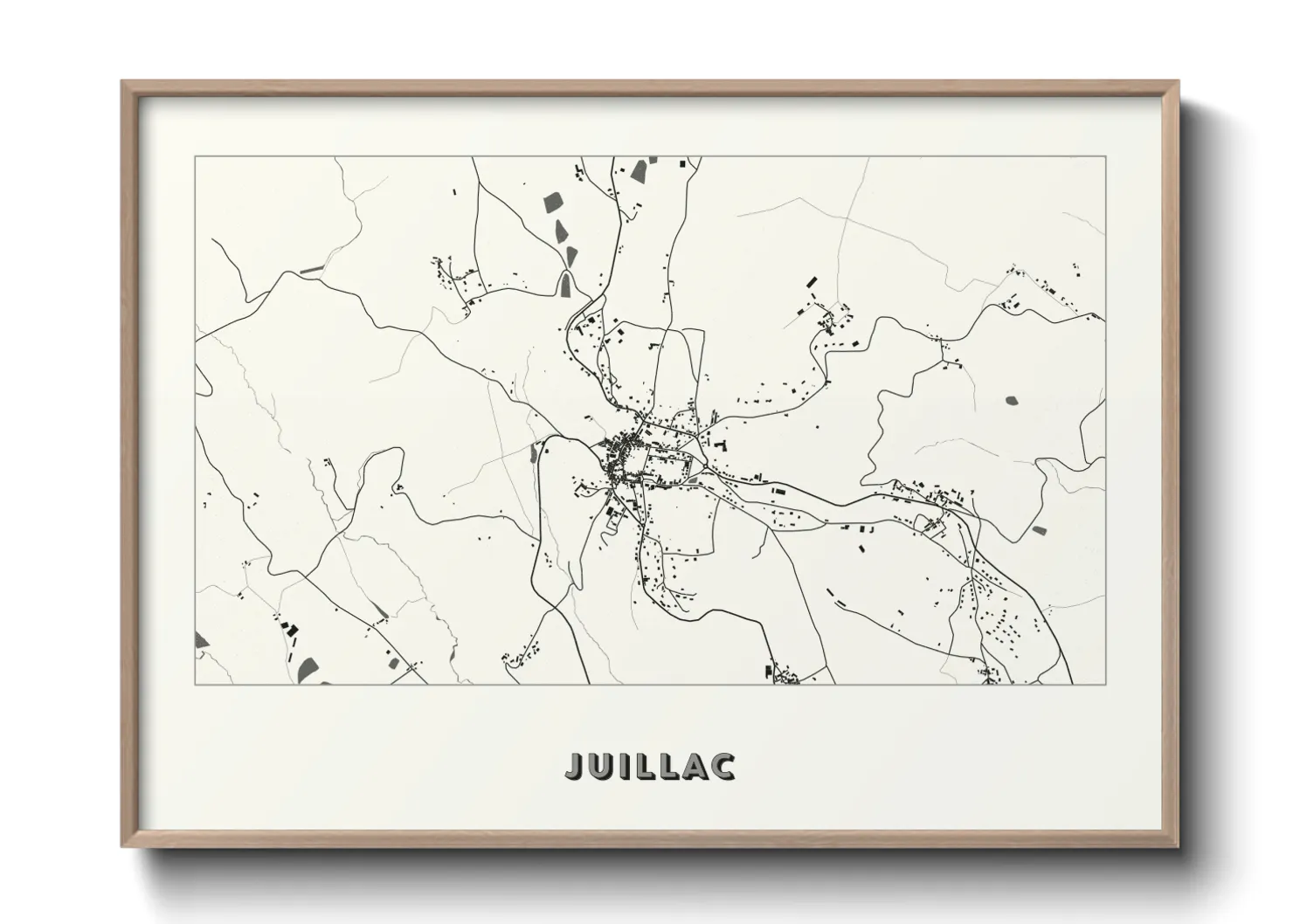 Une affiche de carte sur Juillac