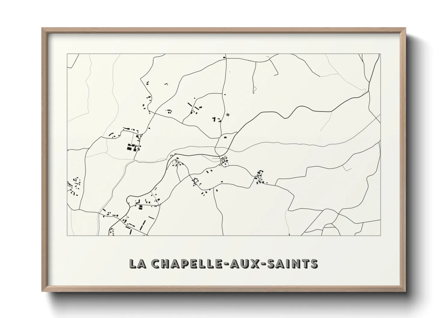 Une affiche de carte sur La Chapelle-aux-Saints