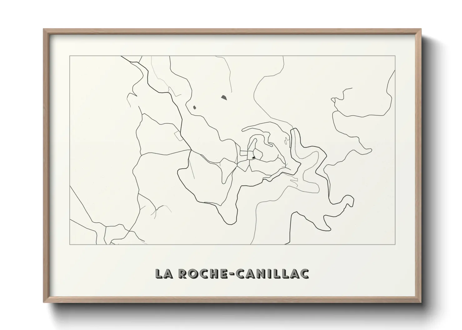Une affiche de carte sur La Roche-Canillac