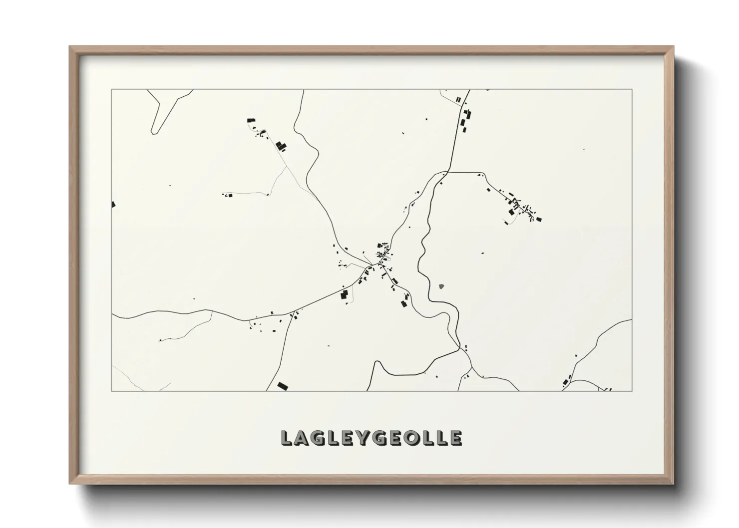 Une affiche de carte sur Lagleygeolle