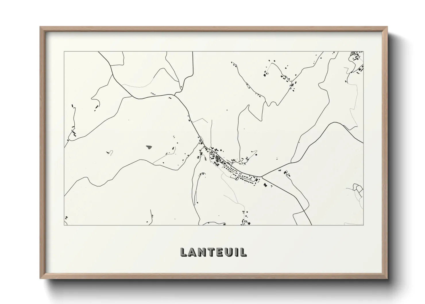 Une affiche de carte sur Lanteuil