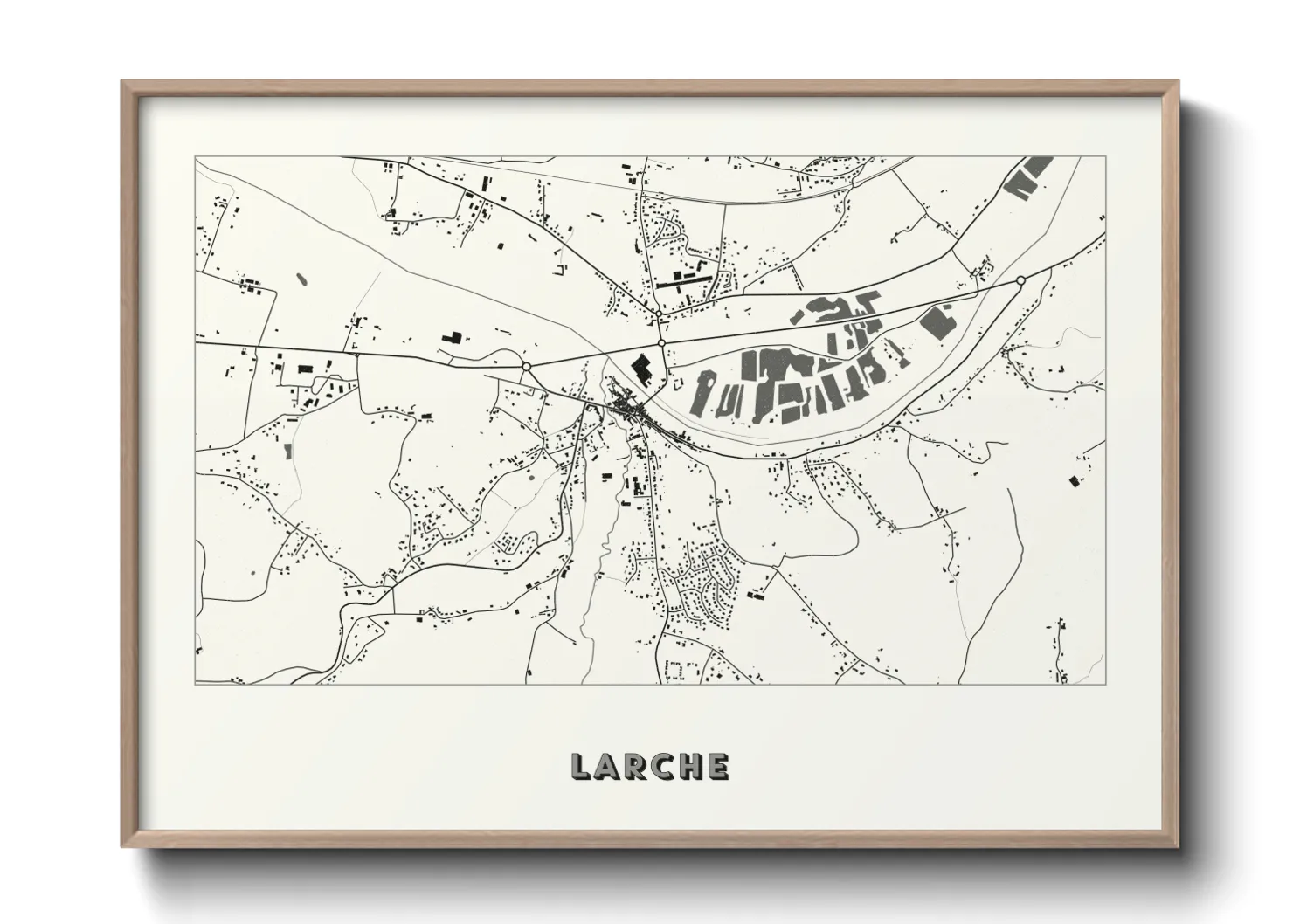 Une affiche de carte sur Larche