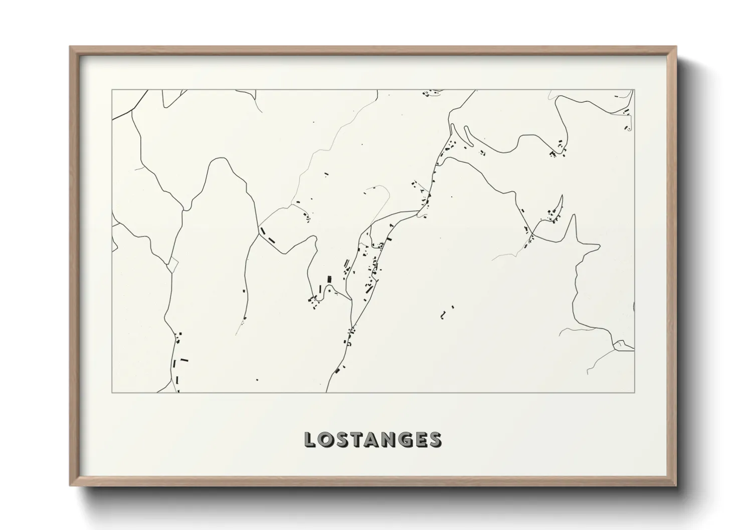 Une affiche de carte sur Lostanges