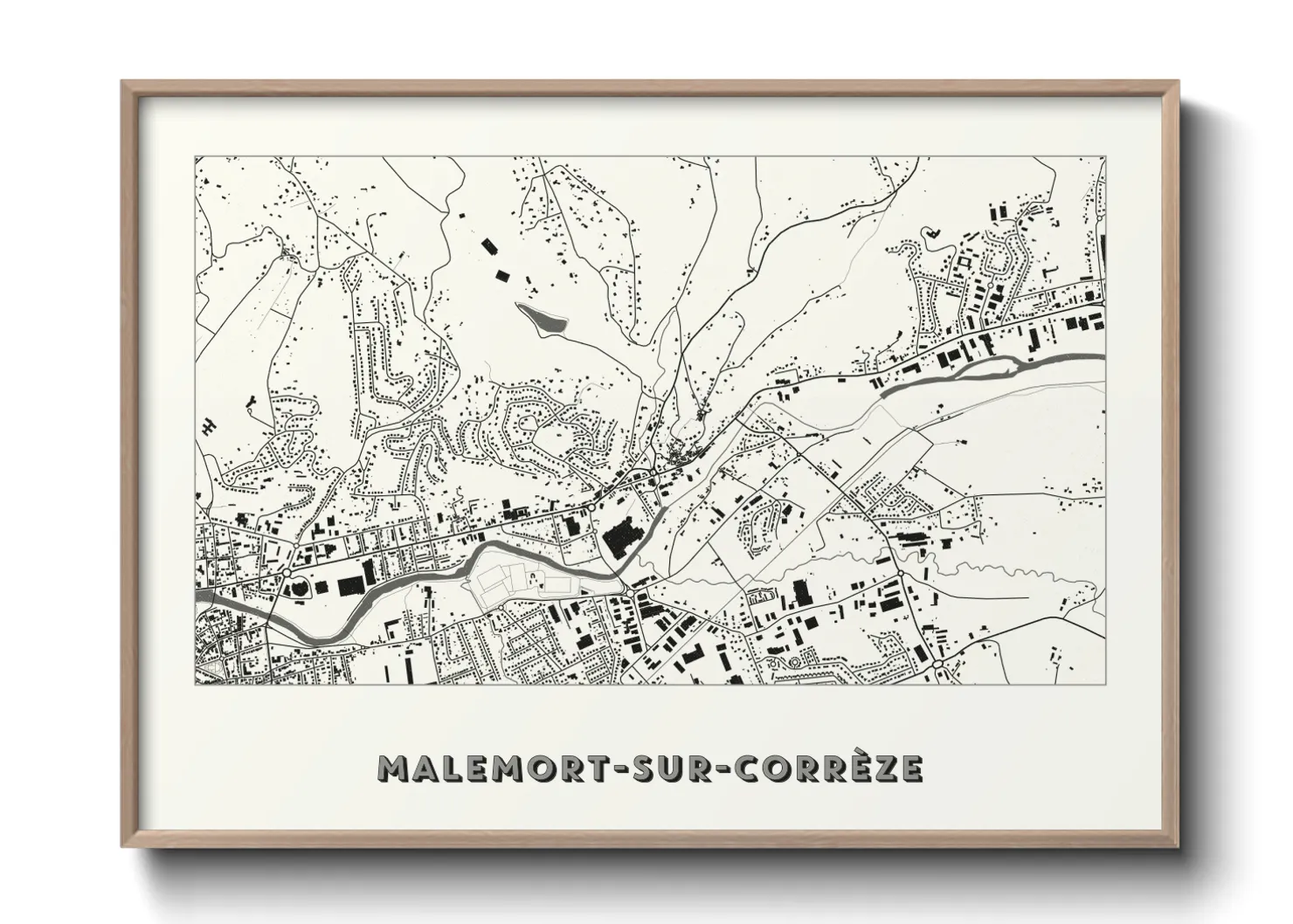 Une affiche de carte sur Malemort-sur-Corrèze