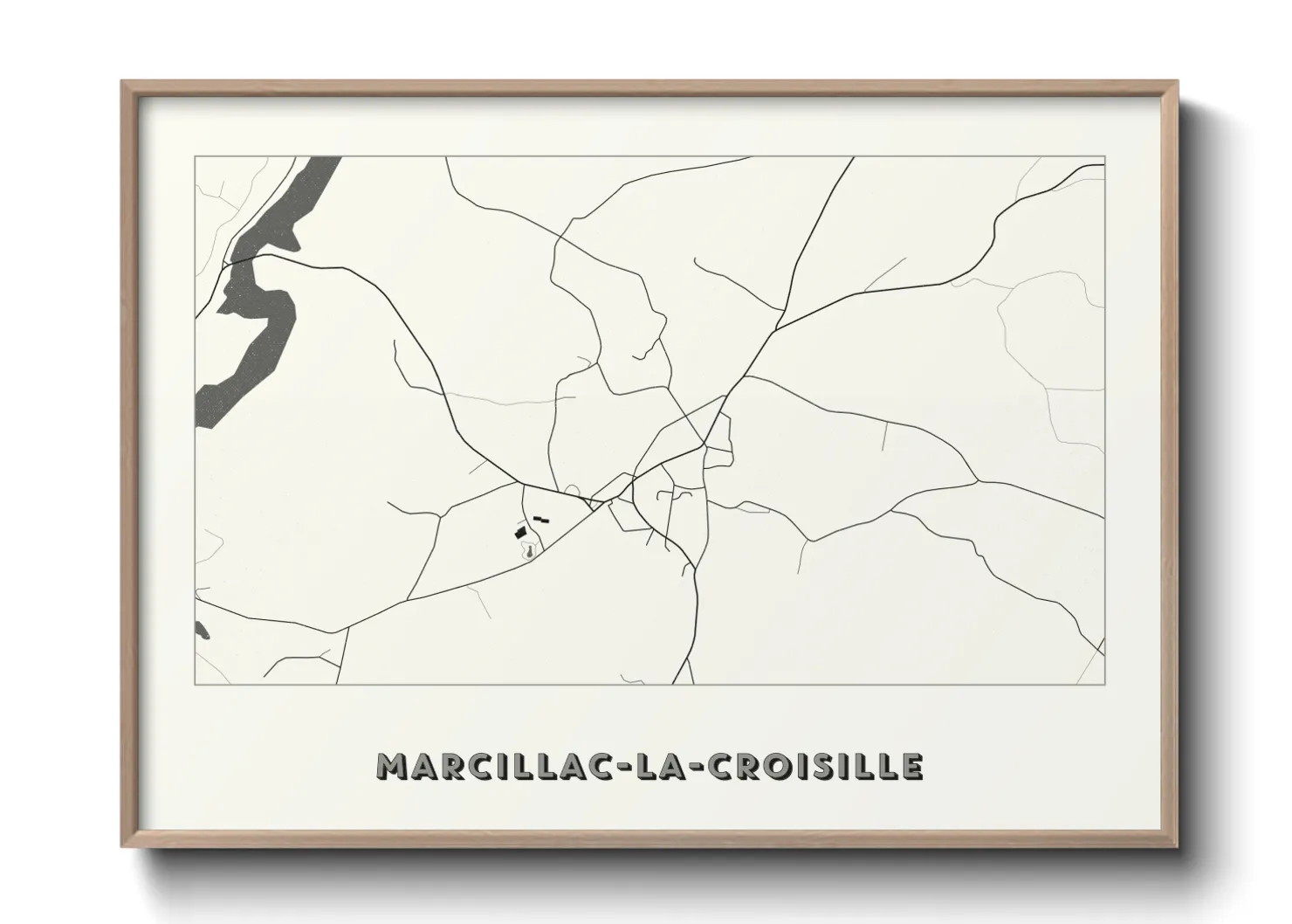 Une affiche de carte sur Marcillac-la-Croisille