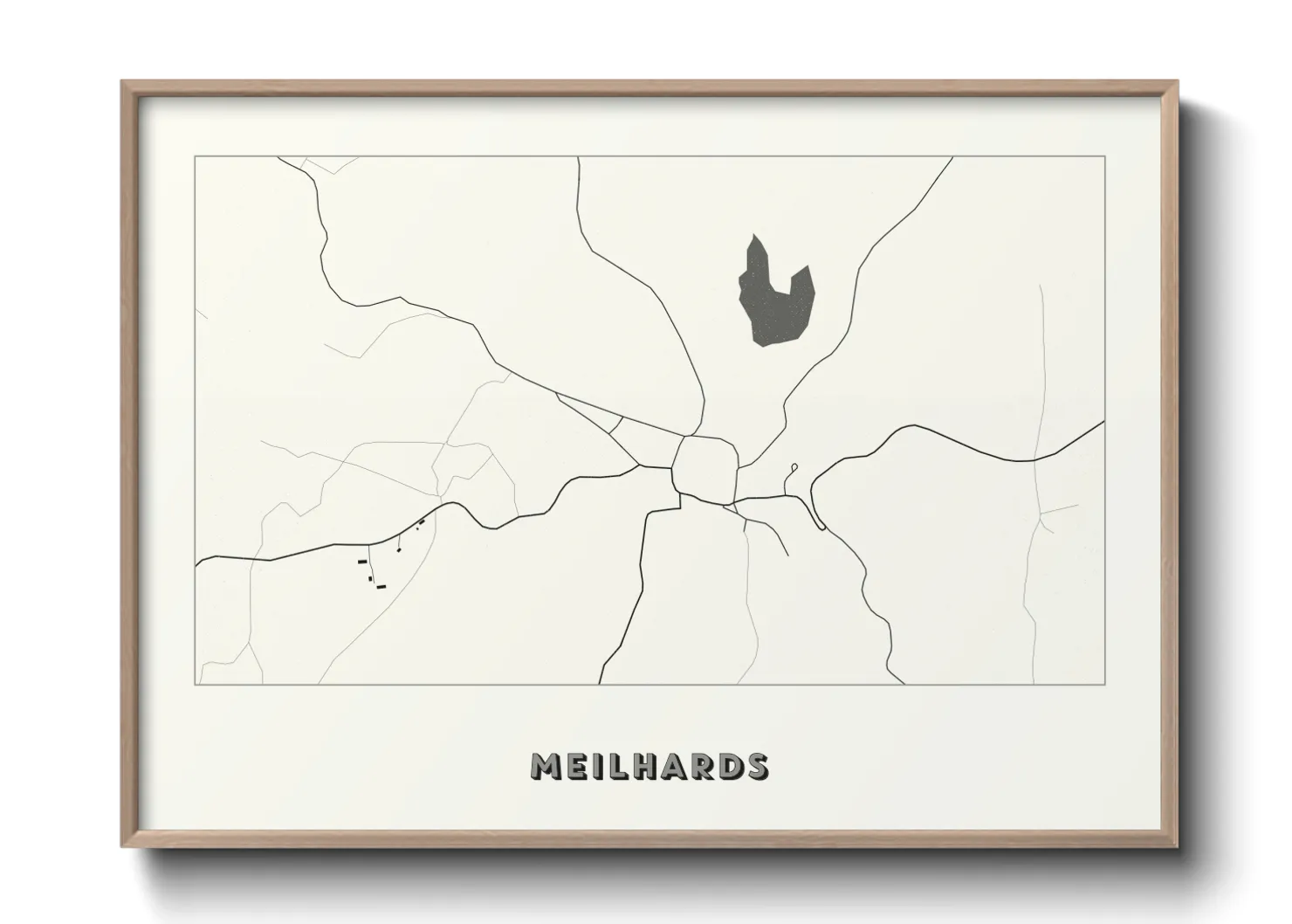 Une affiche de carte sur Meilhards