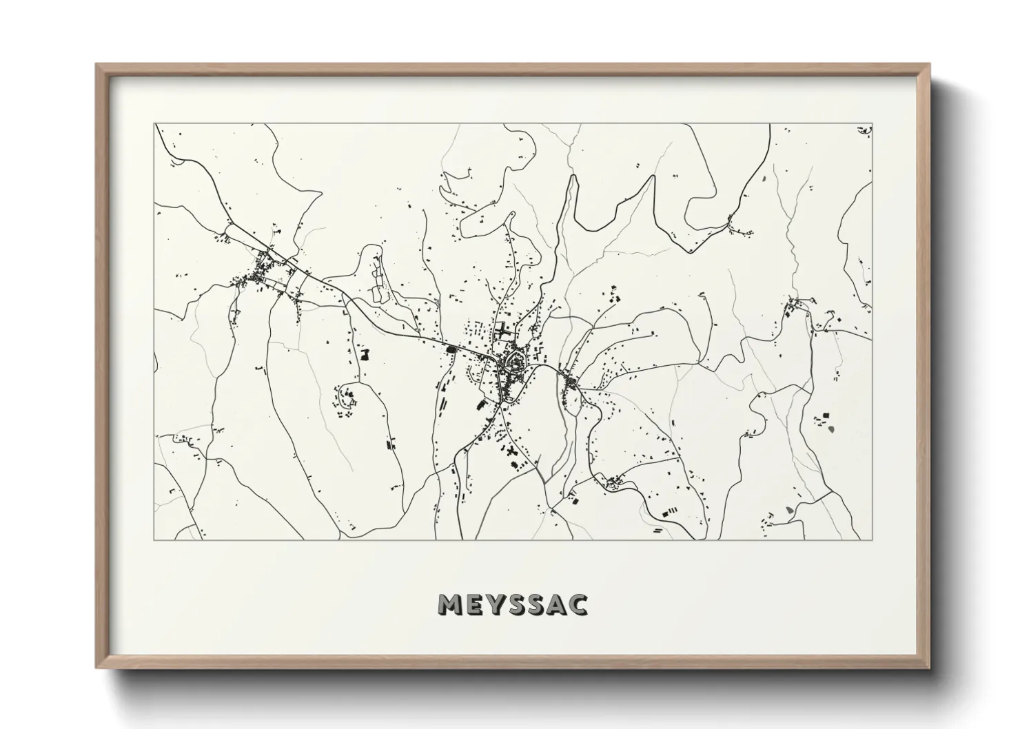 Une affiche de carte sur Meyssac
