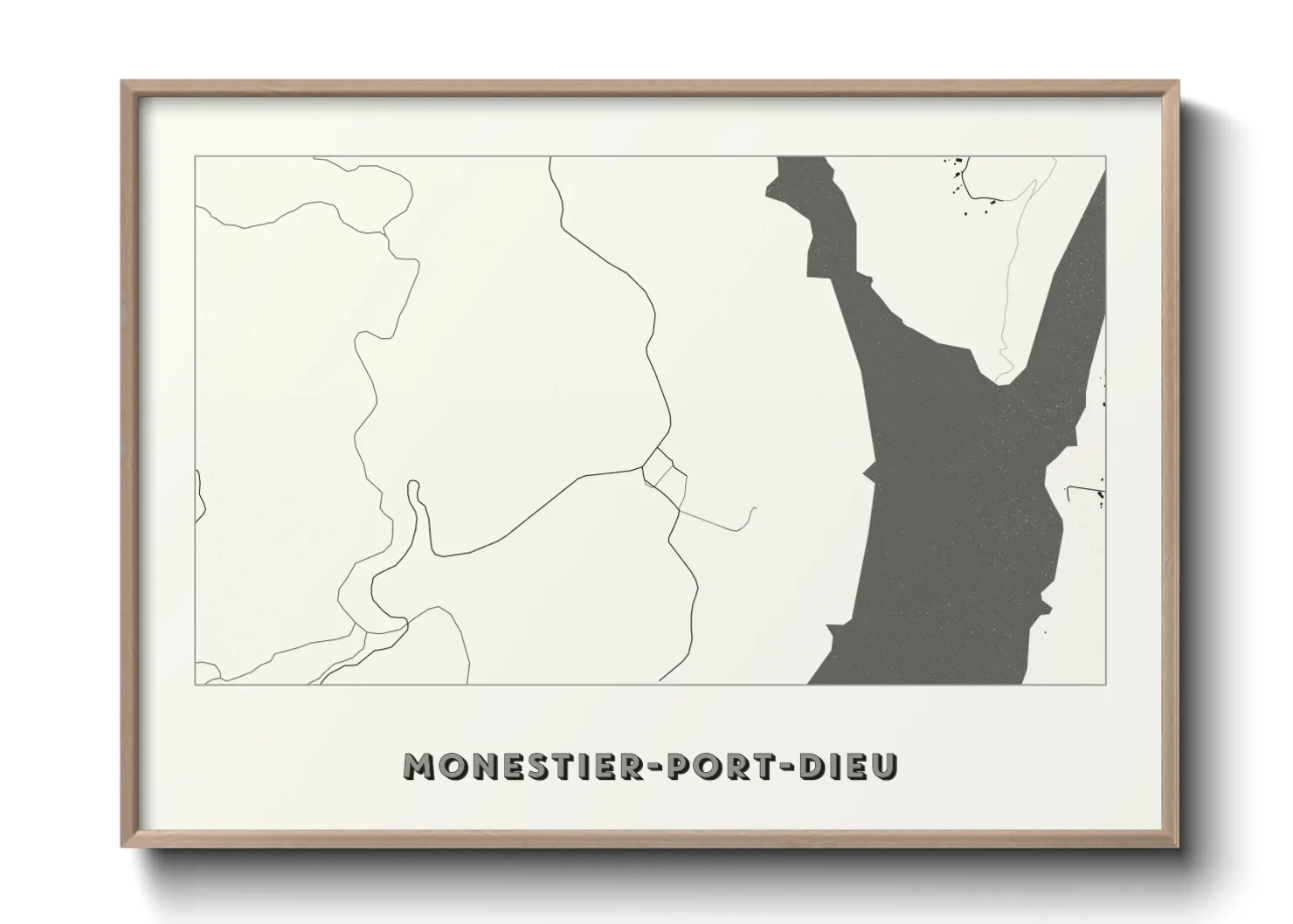 Une affiche de carte sur Monestier-Port-Dieu
