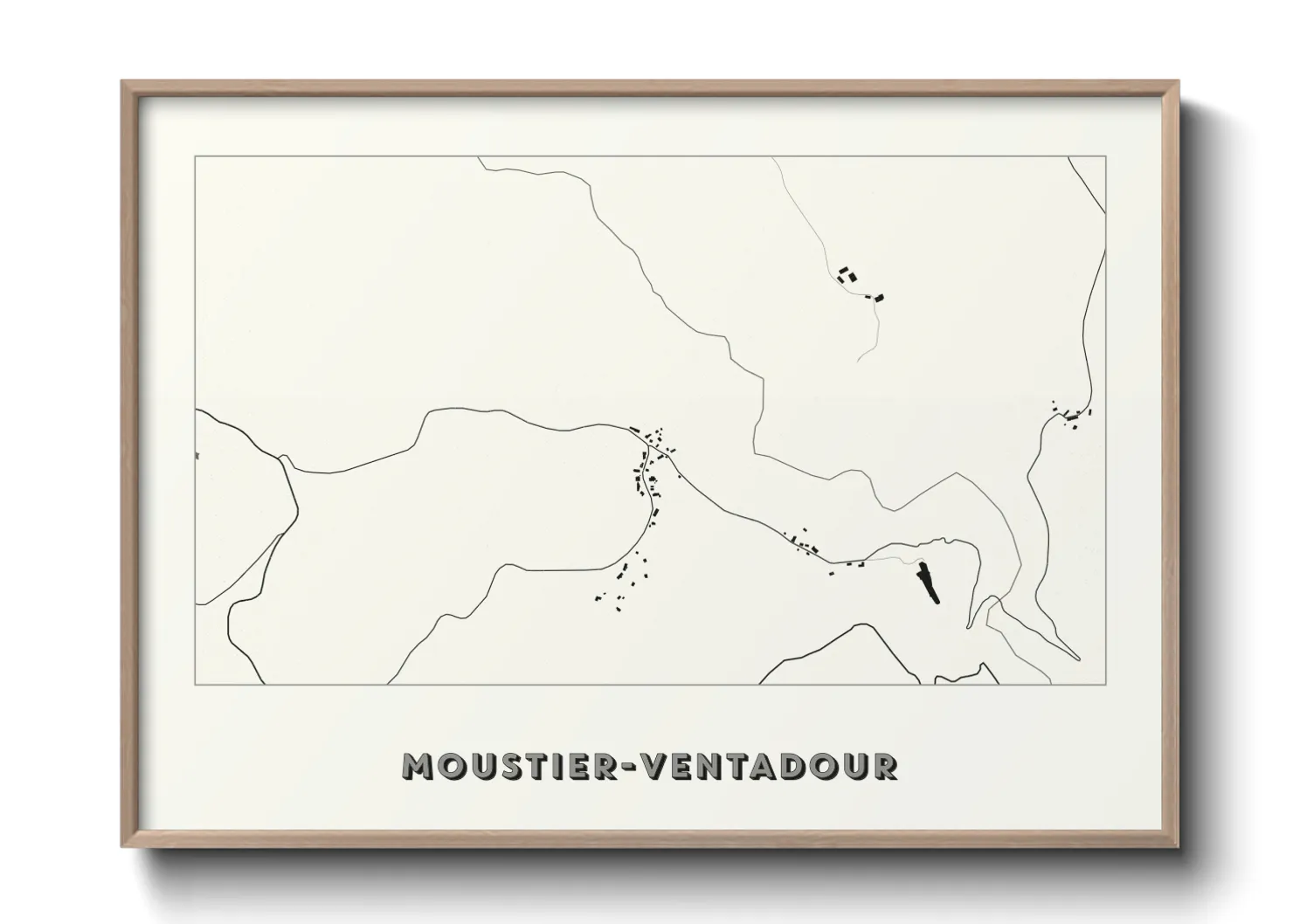 Une affiche de carte sur Moustier-Ventadour