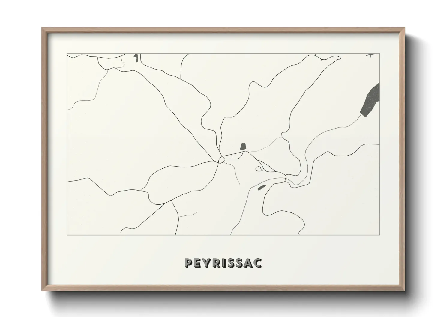 Une affiche de carte sur Peyrissac