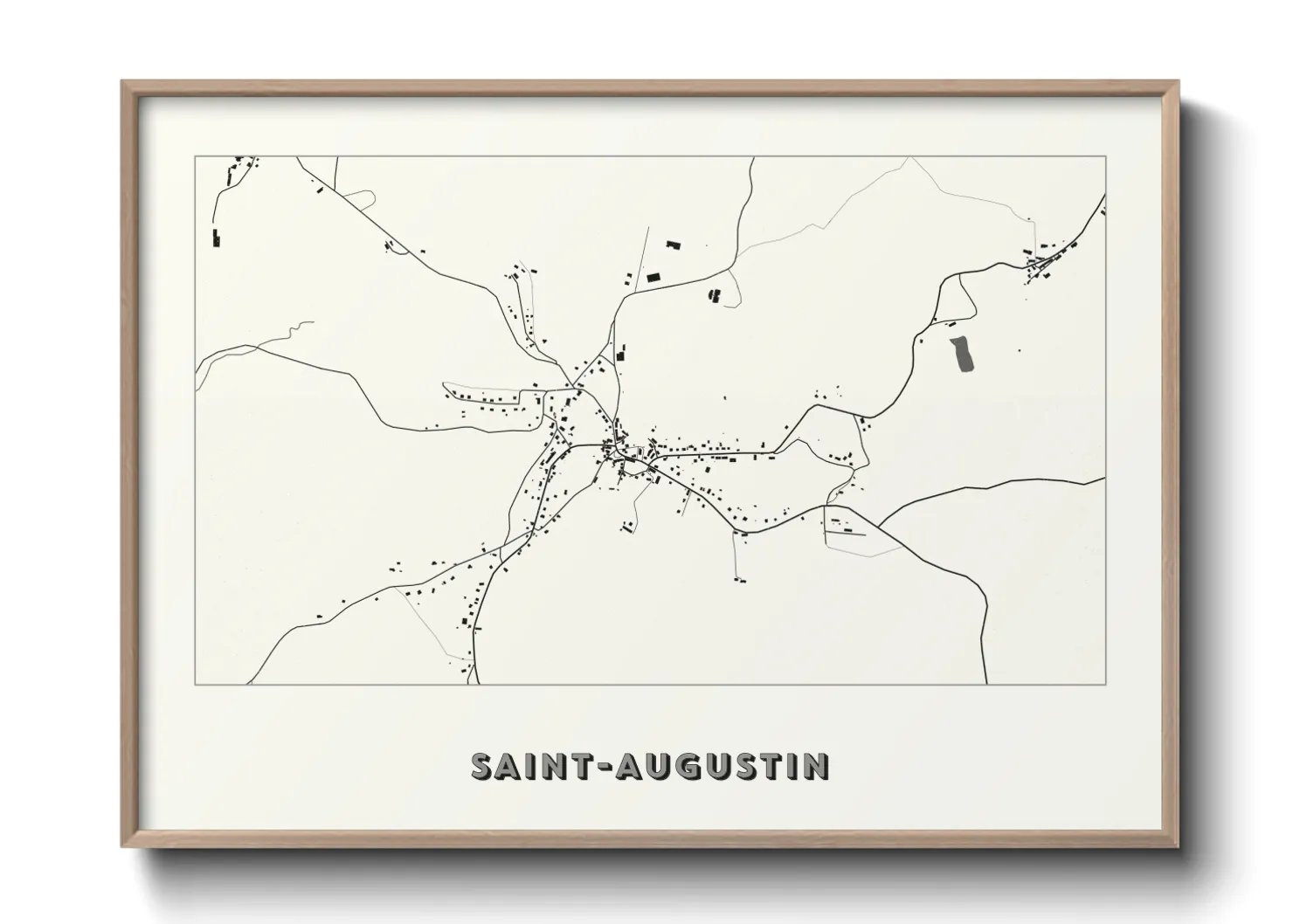 Une affiche de carte sur Saint-Augustin