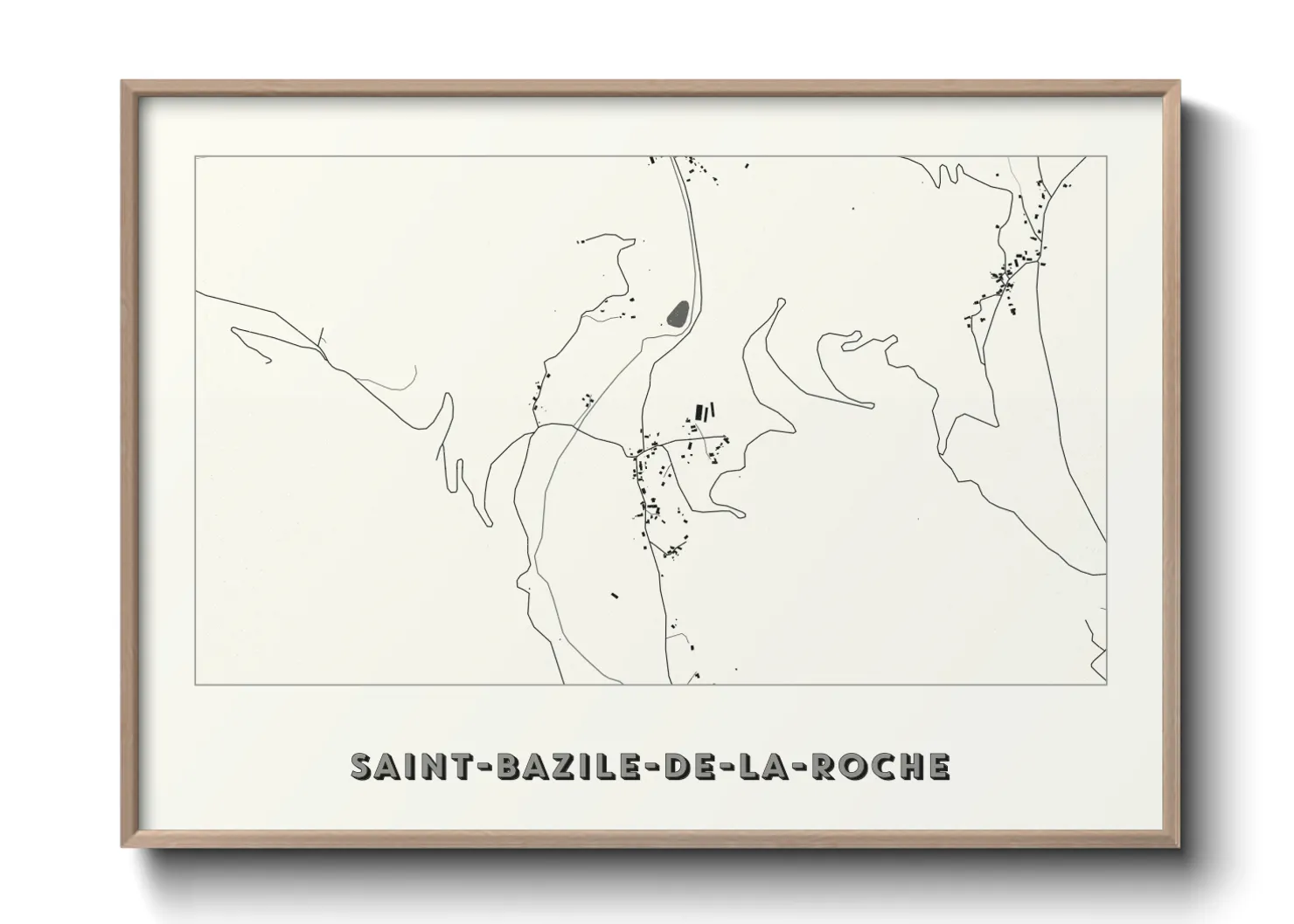 Une affiche de carte sur Saint-Bazile-de-la-Roche
