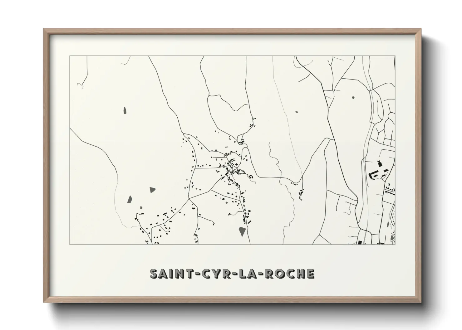 Une affiche de carte sur Saint-Cyr-la-Roche