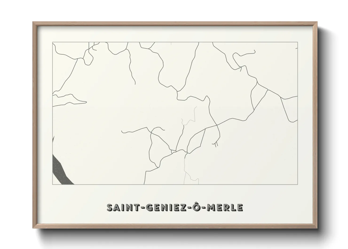 Une affiche de carte sur Saint-Geniez-ô-Merle