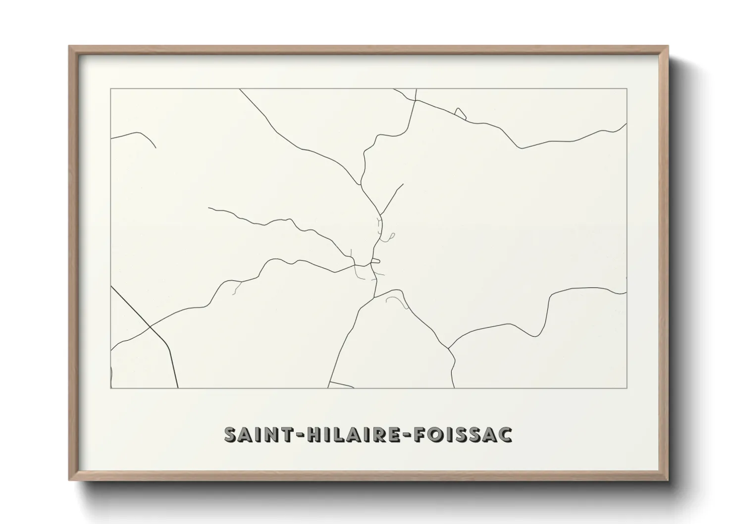 Une affiche de carte sur Saint-Hilaire-Foissac