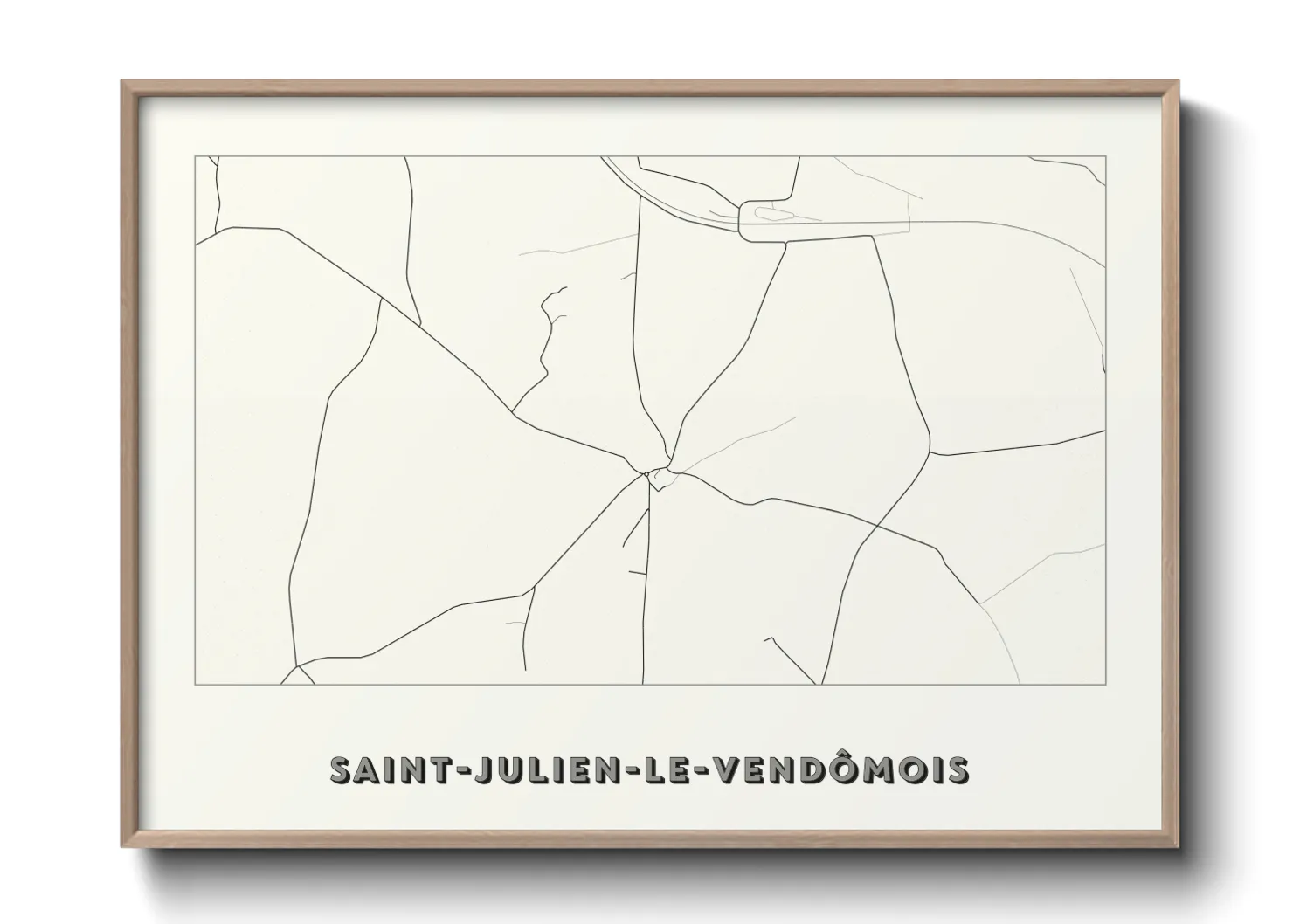 Une affiche de carte sur Saint-Julien-le-Vendômois