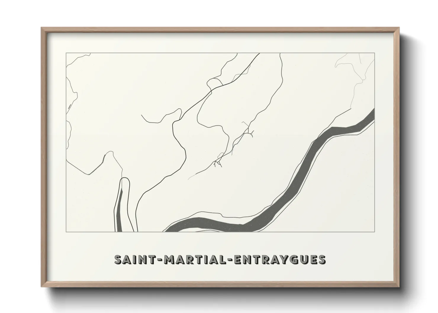 Une affiche de carte sur Saint-Martial-Entraygues