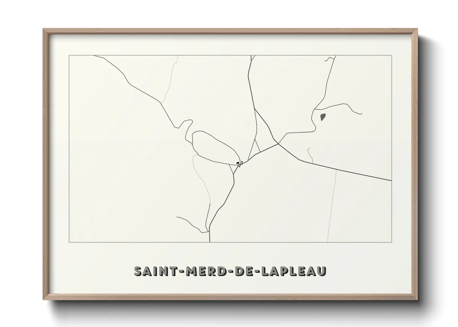 Une affiche de carte sur Saint-Merd-de-Lapleau