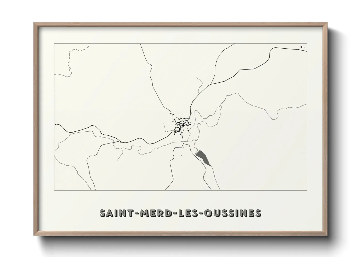 Une affiche de carte sur Saint-Merd-les-Oussines