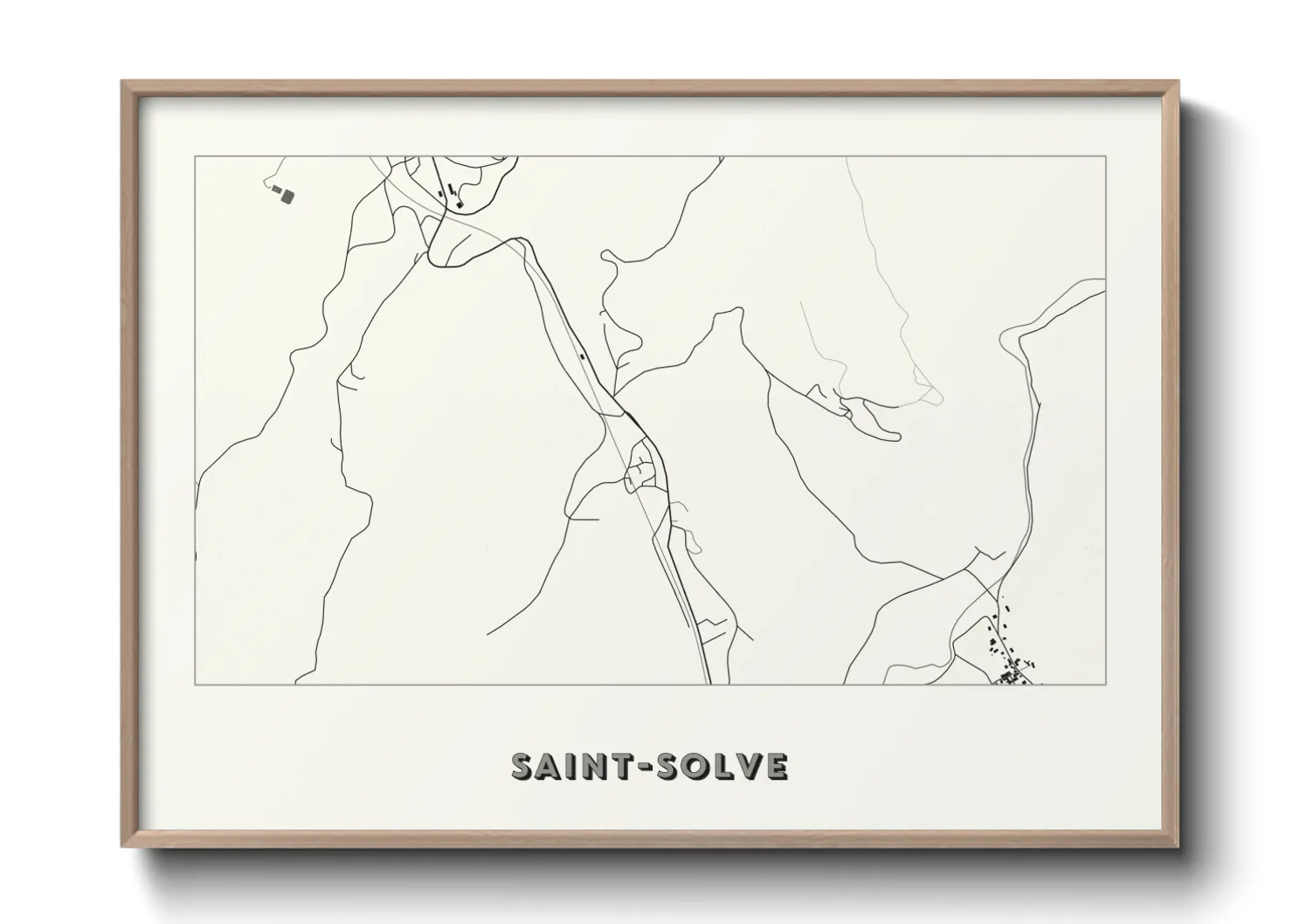 Une affiche de carte sur Saint-Solve