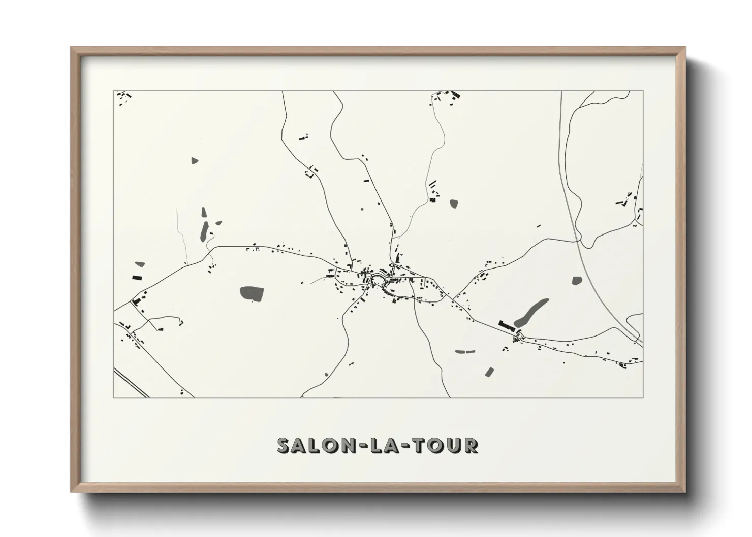 Une affiche de carte sur Salon-la-Tour