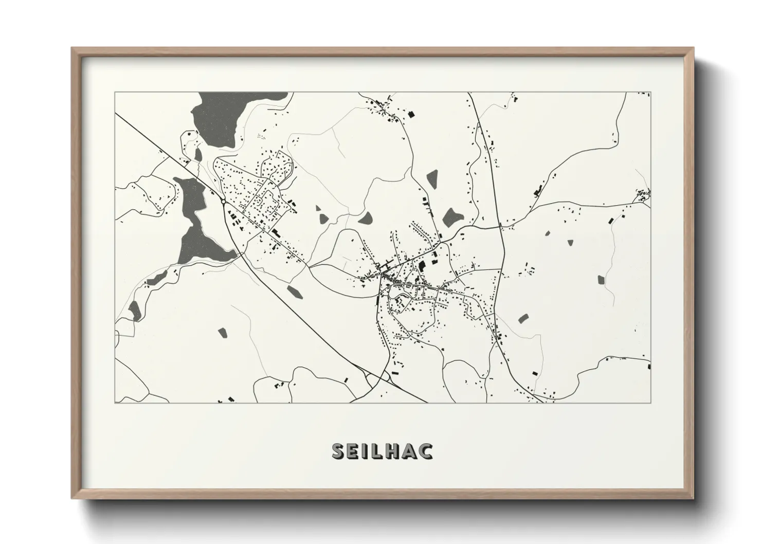 Une affiche de carte sur Seilhac