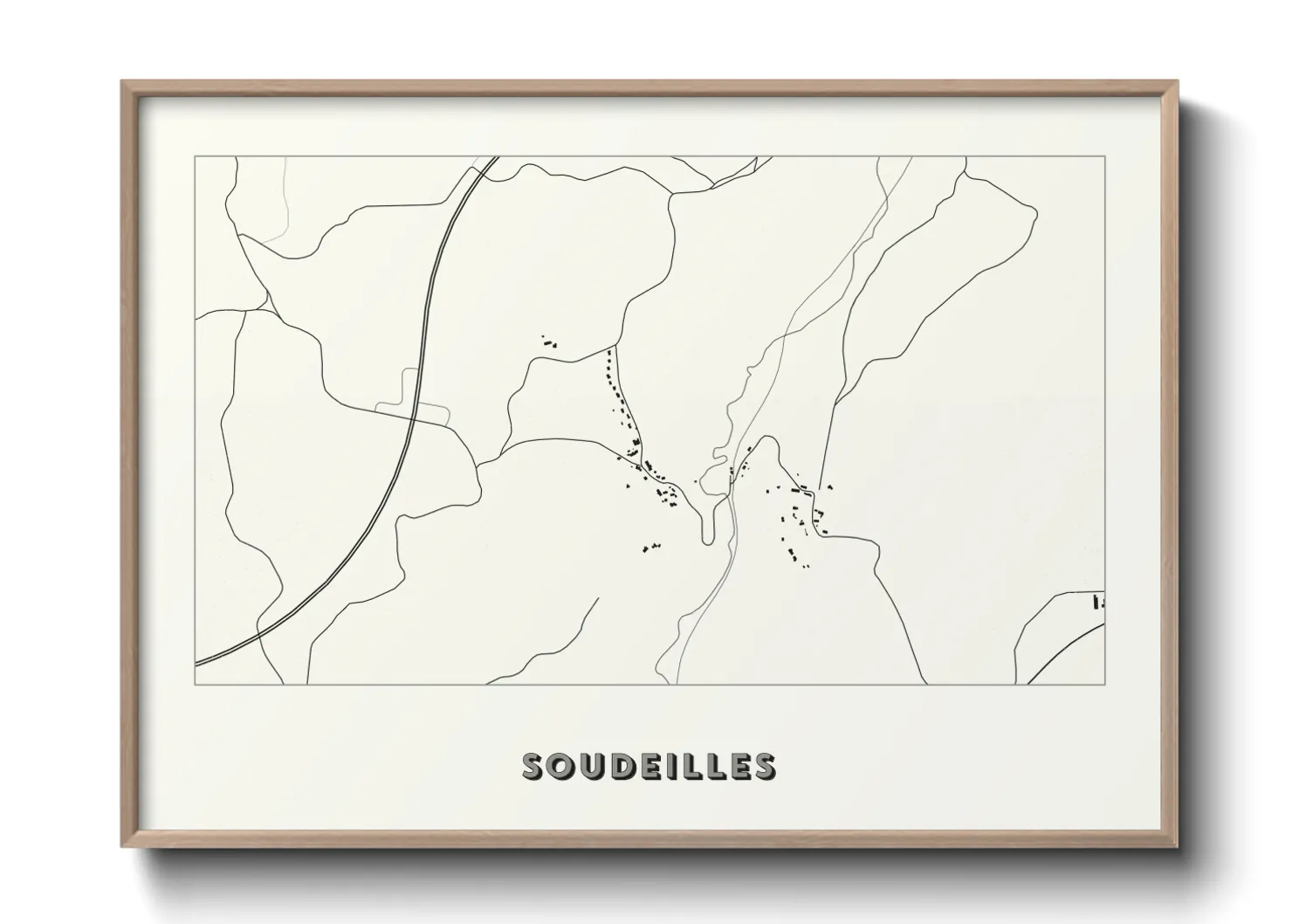 Une affiche de carte sur Soudeilles