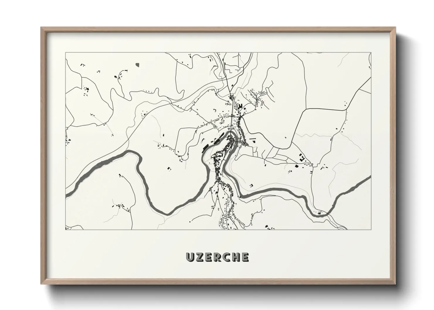 Une affiche de carte sur Uzerche