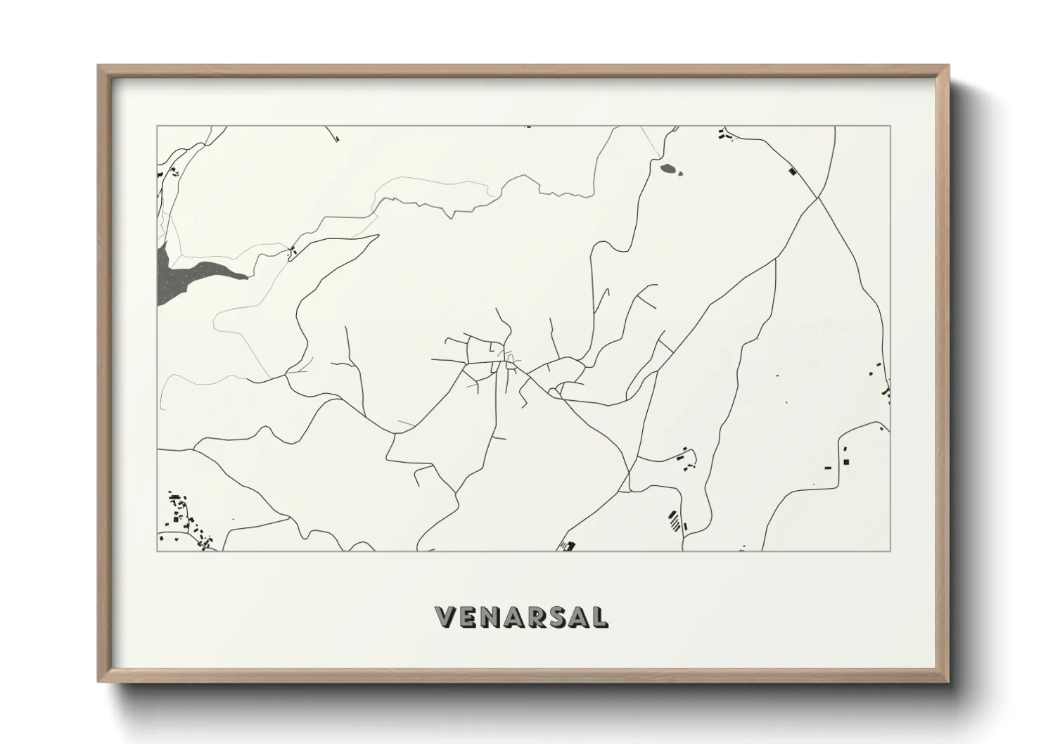Une affiche de carte sur Venarsal