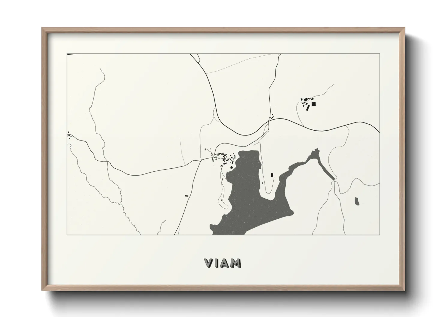 Une affiche de carte sur Viam