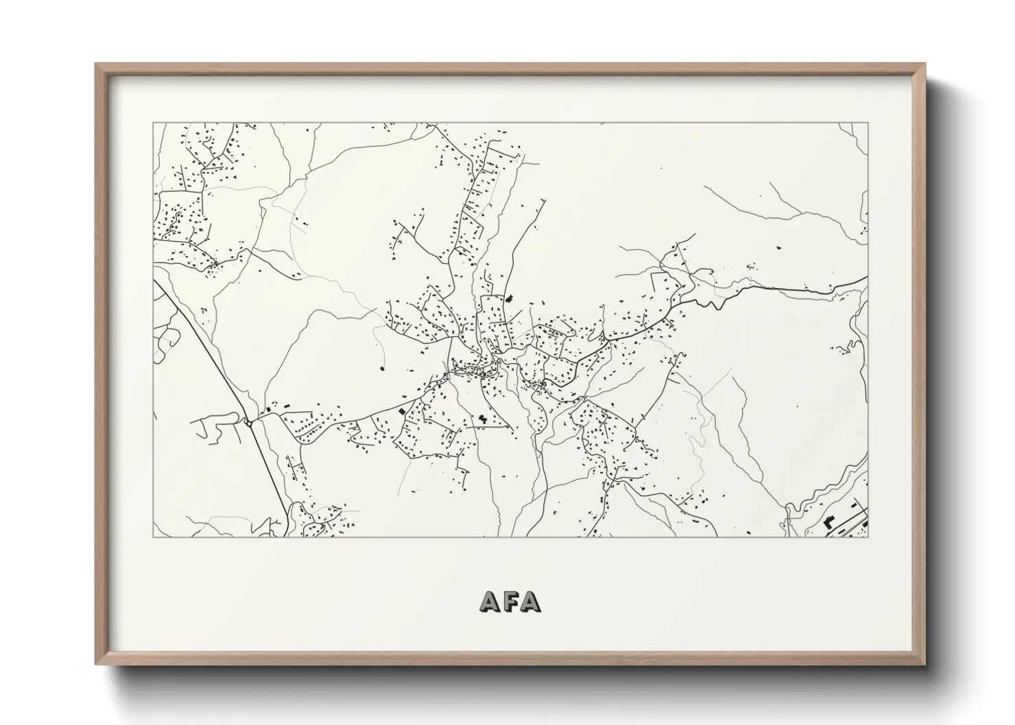 Une affiche de carte sur Afa