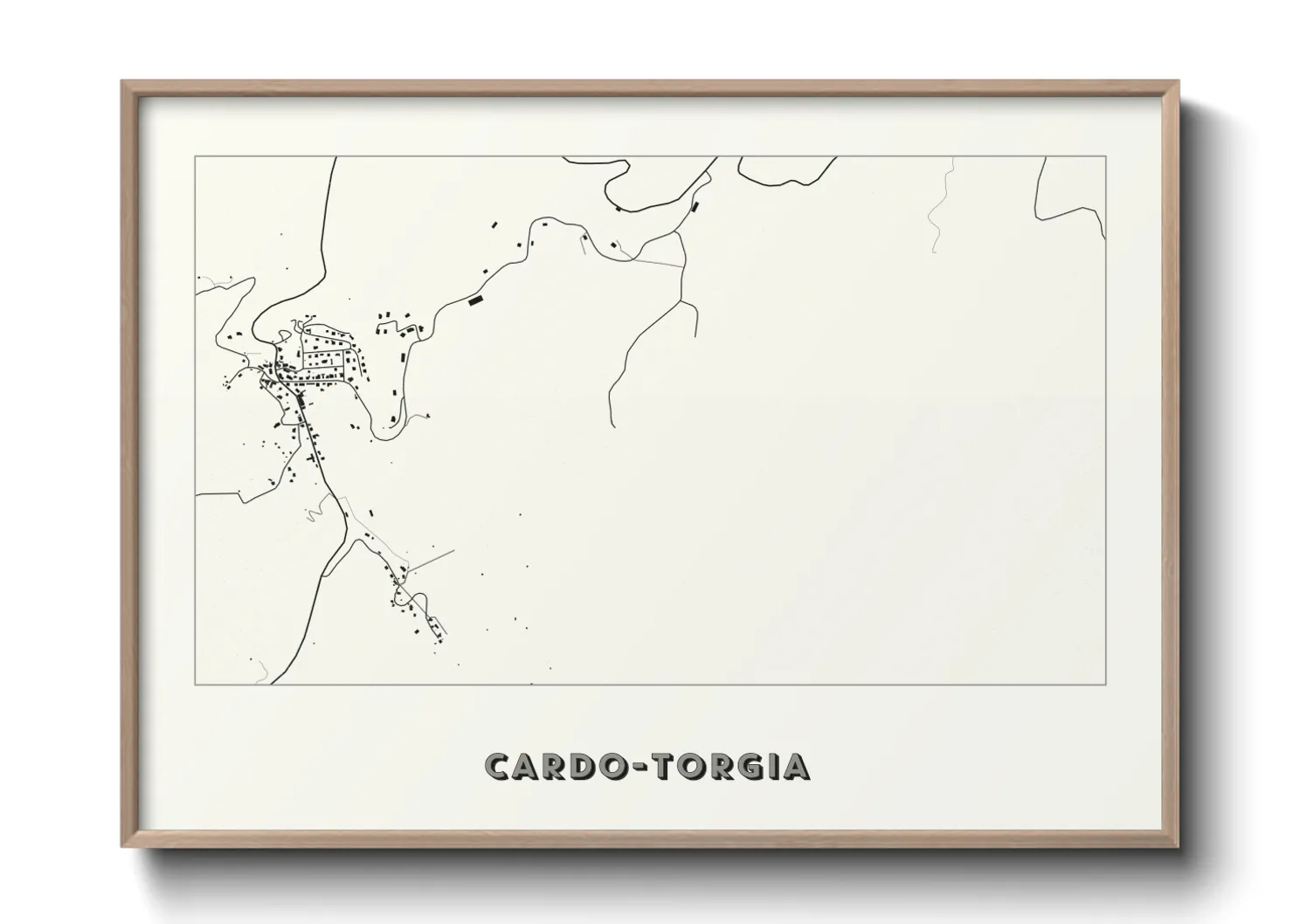 Une affiche de carte sur Cardo-Torgia