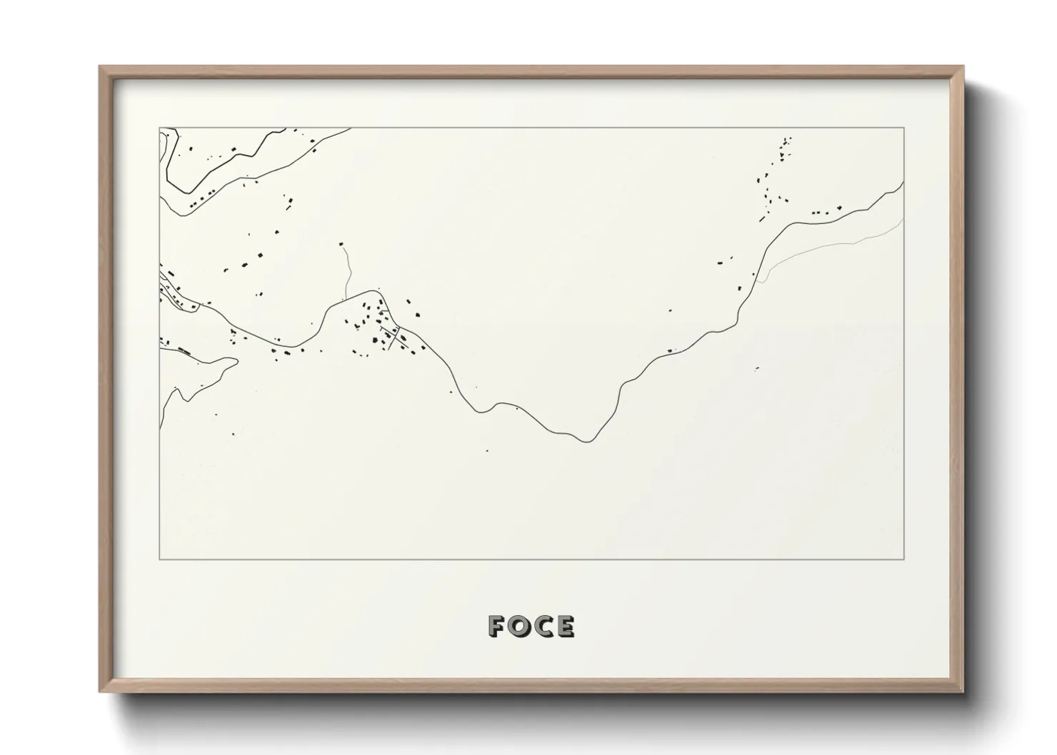 Une affiche de carte sur Foce