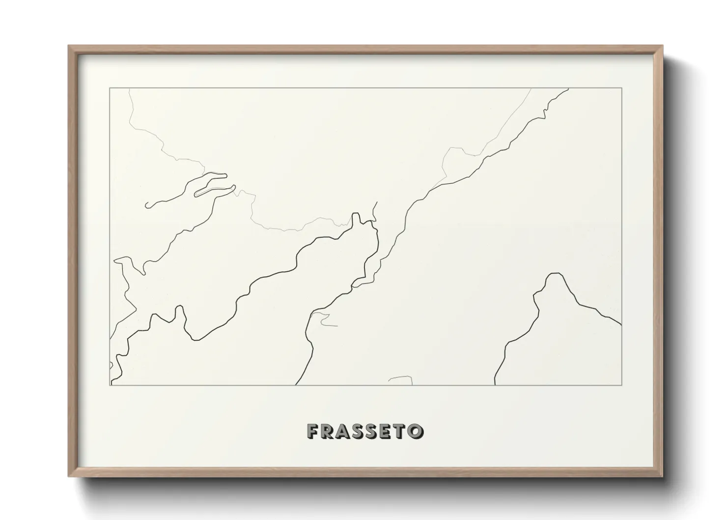 Une affiche de carte sur Frasseto