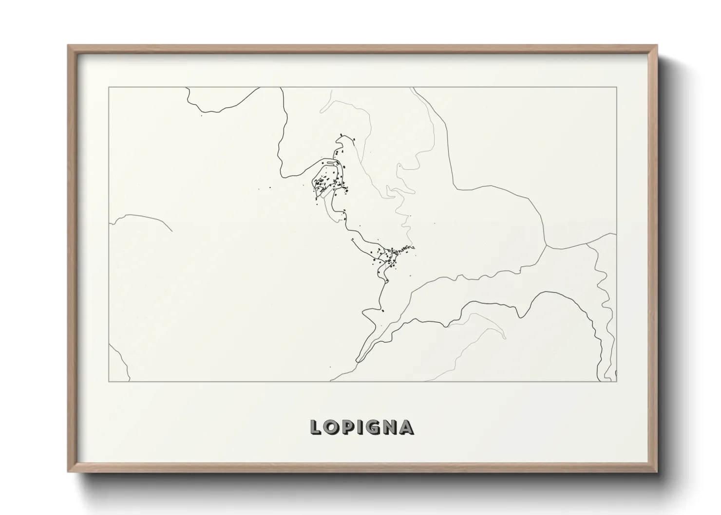Une affiche de carte sur Lopigna